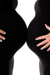 Blivande mammor med gravid mage
